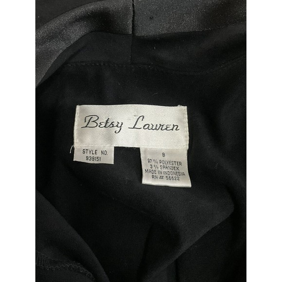 VTG Womens Maxi Shirt Dress Sz 8 Black Goth Dark Academia Witchcore Stevie Nicks - Picture 3 of 6